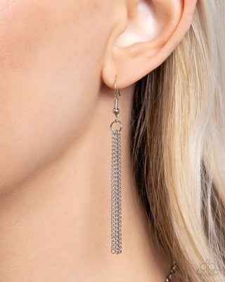 Limitless Luster - Yellow - Prismatic Gem Silver Chain Tassel Paparazzi Long Necklace