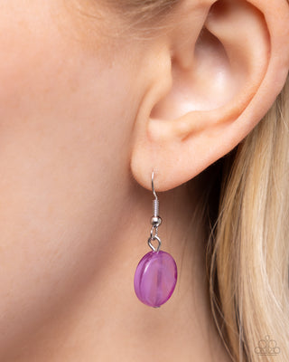 Bright Backdrop - Purple and Pink - Flat Acrylic Bead Paparazzi Short Necklace