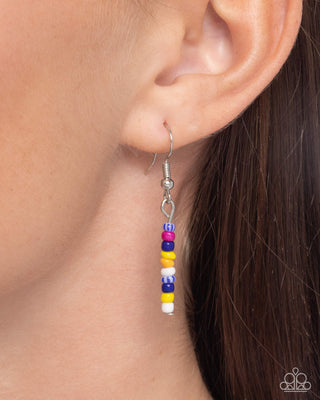 Candyland Craze - Yellow - Multicolored Seed Bead Necklace