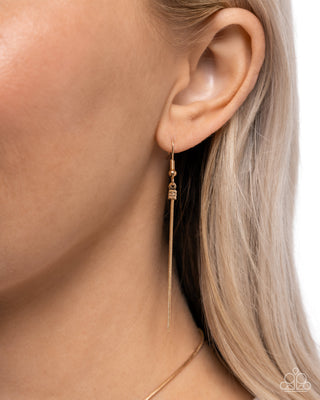 Admirably Abstract - Black - Gold - Necklace