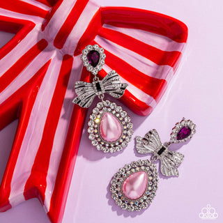 Alluring Aesthetic - Multi Rhinestone & Pearl Post Earrings - February 2025 Life of the Party Exclusive - Paparazzi Accessories