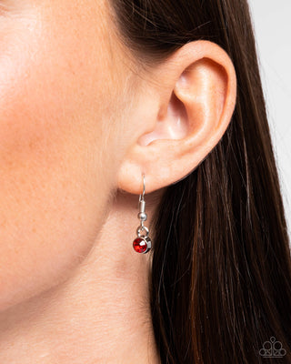 Valentine's Day Decadence - Red - Silver Necklace