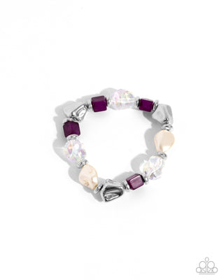 Complete Look - Frenetic Feeling Necklace & Frenetic Fantasy Bracelet - Purple Set