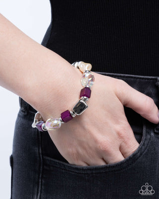 Complete Look - Frenetic Feeling Necklace & Frenetic Fantasy Bracelet - Purple Set