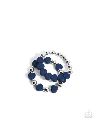 Complete Look - Malibu Motivation Necklace & Malibu Moxie Bracelet - Blue Heart Set