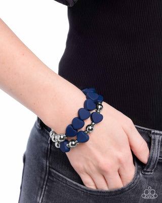 Complete Look - Malibu Motivation Necklace & Malibu Moxie Bracelet - Blue Heart Set