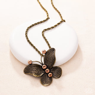 Flight Test - Brass - Butterfly Necklace