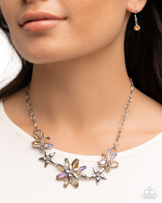 Complete Look - Floral Feature Necklace & Floral Factor Bracelet - Yellow Set
