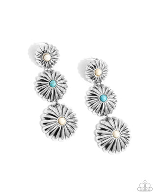 Complete Look - Palm Tree Promenade Necklace & Palm Tree Promise Earrings - White Set