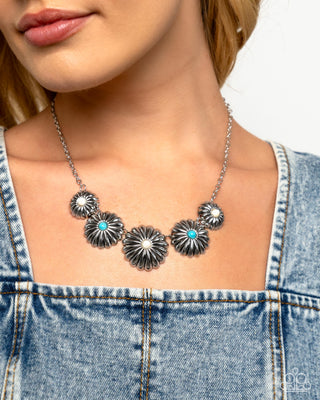 Complete Look - Palm Tree Promenade Necklace & Palm Tree Promise Earrings - White Set
