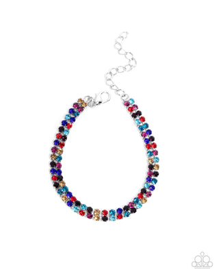 Complete Look - Terrific Trio Necklace & Thrilling Trio Bracelet - Multi Set