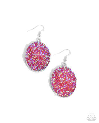 Complete Look - Dreamy Druzies Necklace & Dynamic Druzies Earrings - Pink Druzy Set