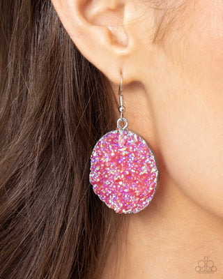 Complete Look - Dreamy Druzies Necklace & Dynamic Druzies Earrings - Pink Druzy Set