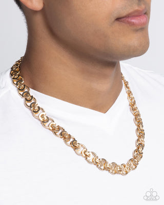 Complete Look - Fatal Fashion Necklace & Fusion Feature - Gold Men's Chain - Set