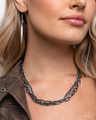 Complete Look - Mismatched Maverick Necklace & Mismatched Mechanic Bracelet - Multi - Mixed Metal Chain set - October 2024 Possible Pop-Up Shop Exclusive