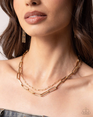 Complete Look - Monochromatic Matinee Matinee Mashup Gold Necklace Bracelet Set