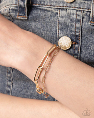 Complete Look - Monochromatic Matinee Matinee Mashup Gold Necklace Bracelet Set