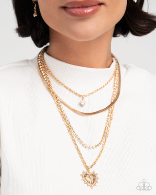 Complete Look - Excessive Embellishment Necklace & Excessive Empire Bracelet - Gold Set