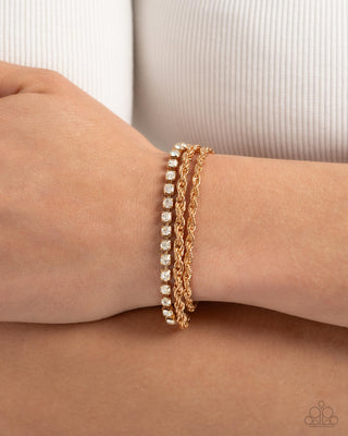 Complete Look - Excessive Embellishment Necklace & Excessive Empire Bracelet - Gold Set