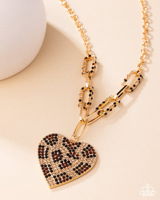 Roadside Romance - Multi - Gold Necklace -  Pink Diamond Exclusive