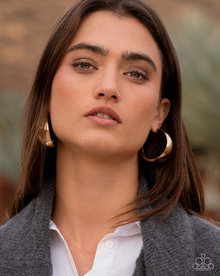 Subtle Sheen - Gold - Hoop Earring