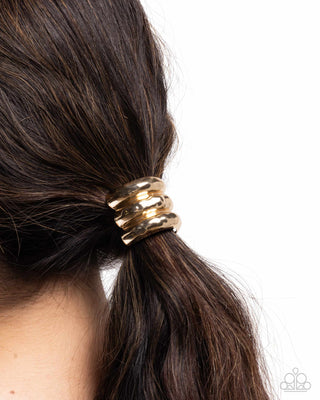 Crimped Celebrity - Gold - Hair Tie