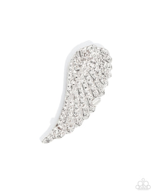 Angelic Affection - White - Angel Wing Brooch