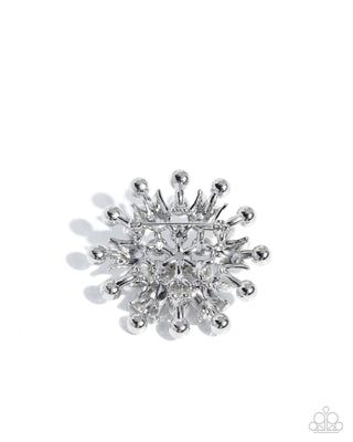 Pearly Prologue - White - Pearl and Gem Paparazzi Brooch Pin