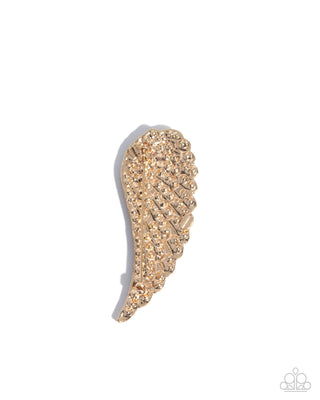 Angelic Affection - Gold - Angel Wing Brooch