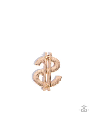 Raking in the Bling - Gold - Brooch