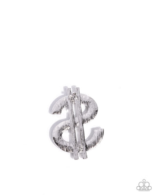 Raking in the Bling - White - Brooch