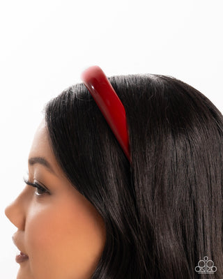 Regal Richness - Red - Leather Paparazzi Headband
