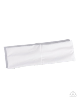 Pearl Prelude - White - Fabric Paparazzi Headband