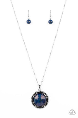Sonoran Summer - Blue - Round Lapis Lazuli Stone Paparazzi Necklace