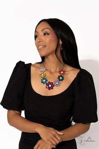 Outgoing - 2023 Zi Collection - Multicolored Flower Gem Paparazzi Short Statement Necklace