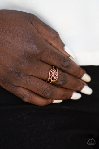 Collect Up Front Copper Paparazzi Ring