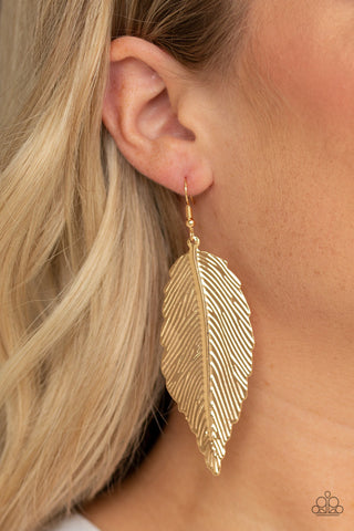 Lookin for a FLIGHT Gold Paparazzi Earrings
