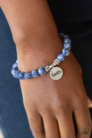 FAITH It, Till You Make It Blue Paparazzi Bracelet