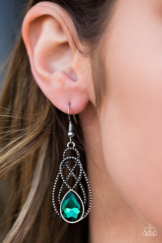 Chic Contessa Green Paparazzi Earrings