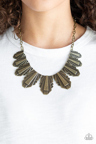 Cougar Cave Brass Paparazzi Necklace