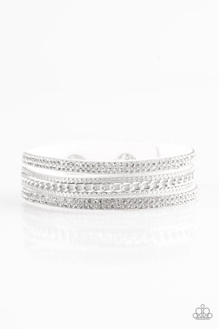 Unstoppable White Paparazzi Bracelet