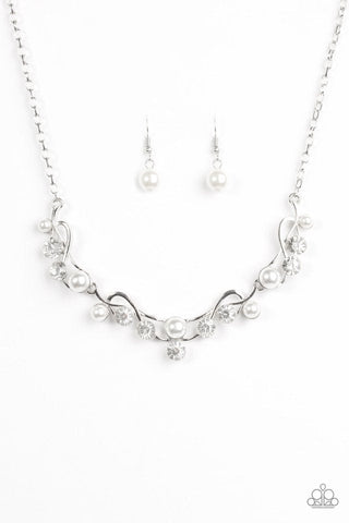 Tie the Knot White Paparazzi Necklace