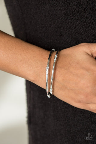 BRIGHT Here, BRIGHT Now White Paparazzi Bracelet