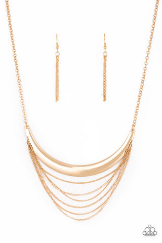 Way Wayfarer Gold Paparazzi Necklace
