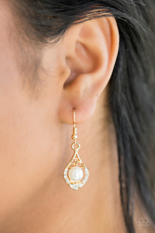 Westminster Waltz Gold Paparazzi Earrings