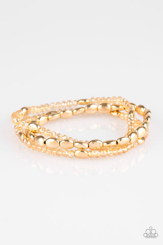 Hello Beautiful Gold Paparazzi Bracelet
