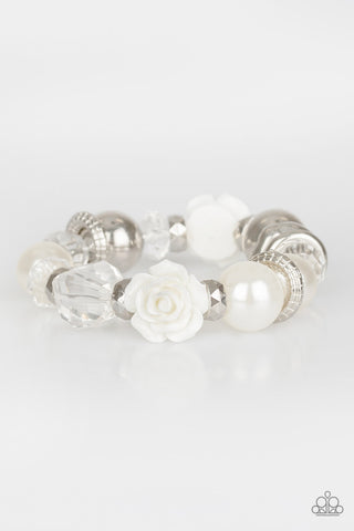 Here I Am White Paparazzi Bracelet