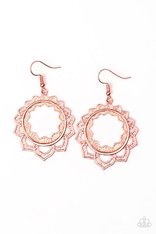 Modest Mandalas Copper Paparazzi Earrings