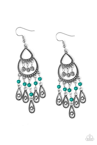 Eastern Excursion Green Paparazzi Earrings