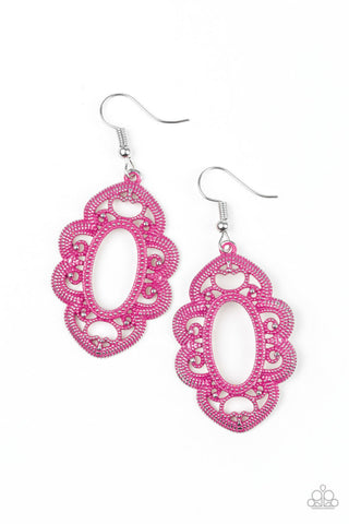Mantras and Mandalas Pink Paparazzi Earrings